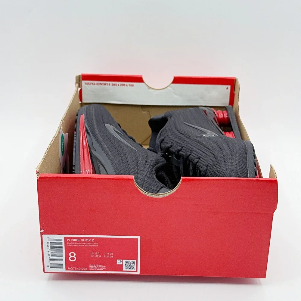 Nike Shox Z Size Black Red BRED / Size 8 Womens / HQ7540-002